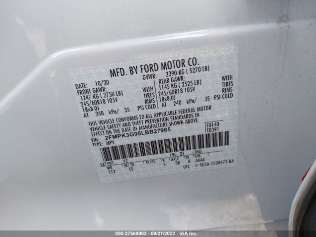 2020 FORD EDGE 2FMPK3G95LBB27985 Photo 8