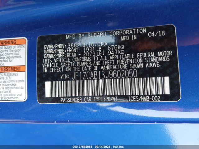 JF1ZCAB13J9602050 Subaru Brz Premium