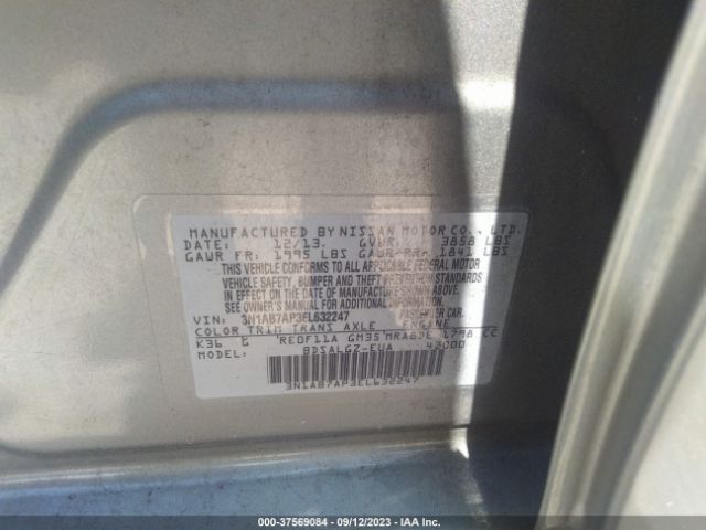 3N1AB7AP3EL632247 Nissan SENTRA SL