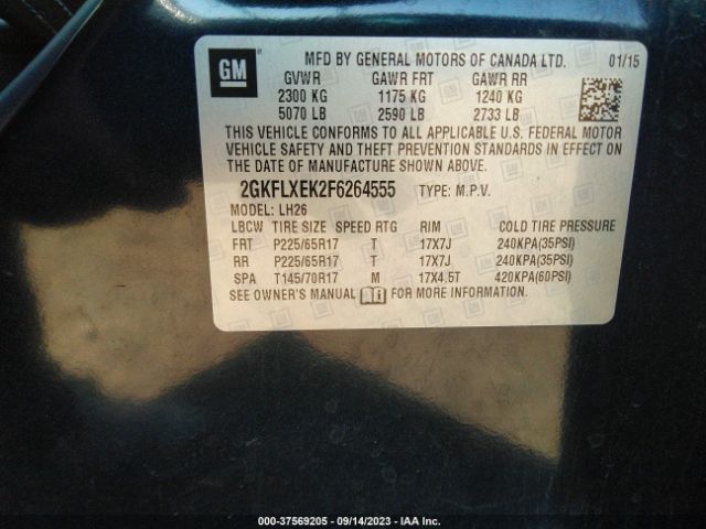 2GKFLXEK2F6264555 GMC Terrain Slt