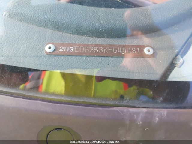 1989 HONDA CIVIC 2HGED6353KH544481 Photo 8