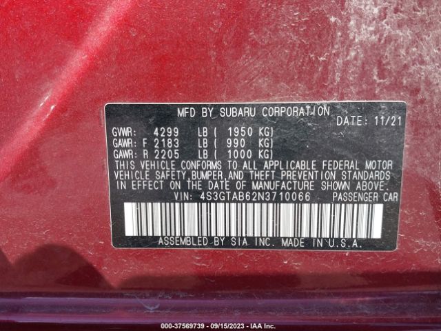 4S3GTAB62N3710066 Subaru Impreza