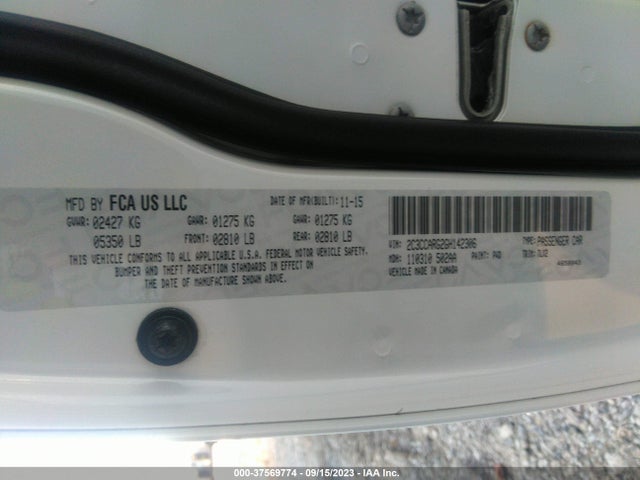 Chrysler 300 Limited 2016 2C3CCARG2GH142306 Image 9