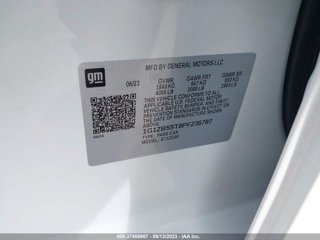 Chevrolet MALIBU LS 2023 1G1ZB5ST8PF236787 Image 9