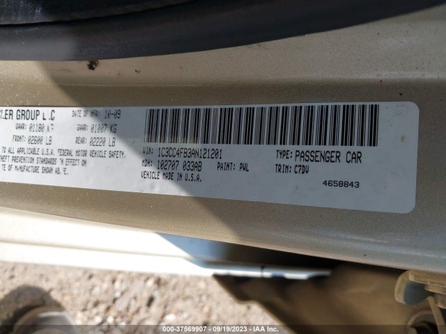 2010 CHRYSLER SEBRING TOURING VIN: 1C3CC4FB3AN121201