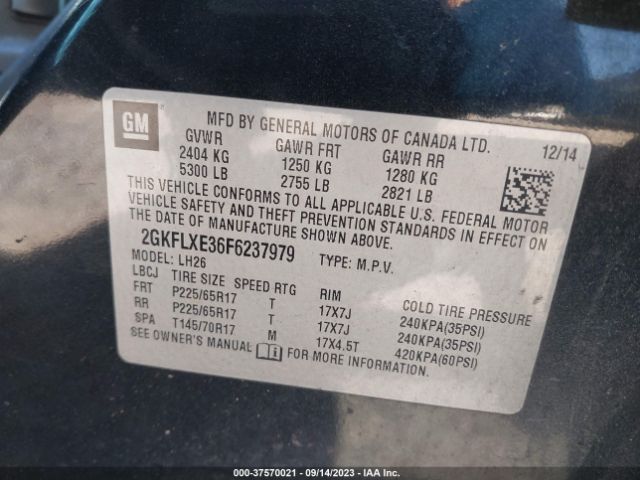 2GKFLXE36F6237979 GMC Terrain Slt