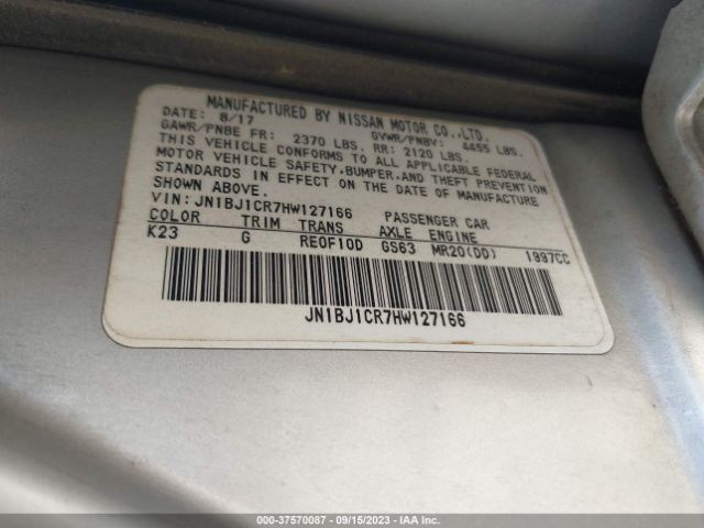 JN1BJ1CR7HW127166 Nissan Rogue Sport Sl
