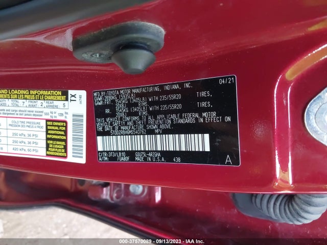 Toyota Highlander Limited/platinum 2021 5TDDZRBH6MS540762 Image 9