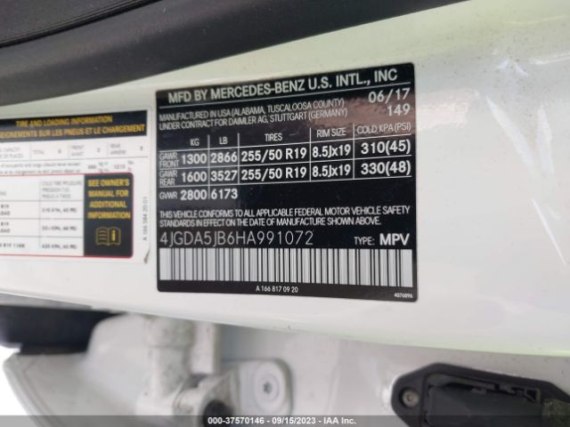 4JGDA5JB6HA991072 Mercedes-Benz Gle Gle 350