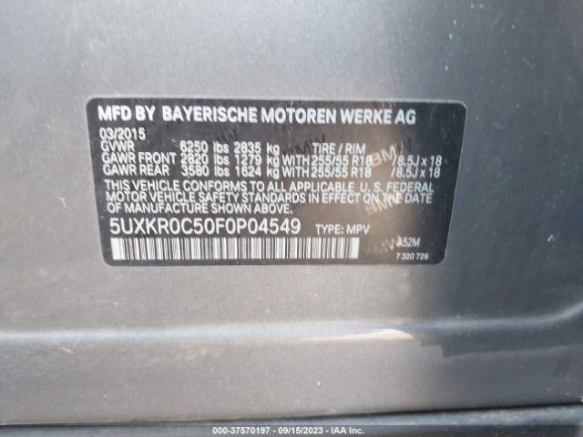 5UXKR0C50F0P04549 BMW X5 Xdrive35i