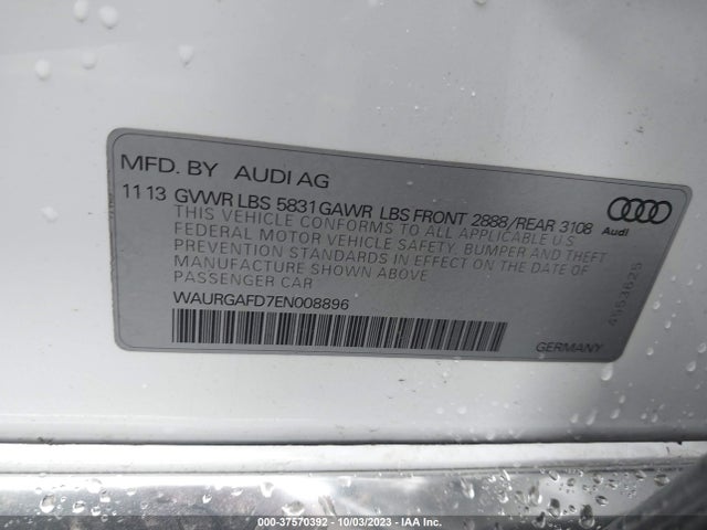 WAURGAFD7EN008896 Audi A8 L 3.0t