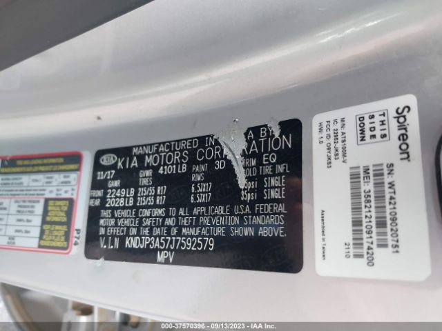 KNDJP3A57J7592579 KIA SOUL +