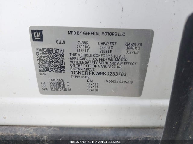 Chevrolet Traverse Ls 2019 1GNERFKW9KJ233783 Image 9