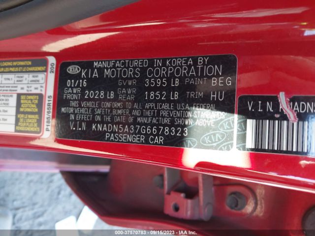KNADN5A37G6678323 KIA RIO EX
