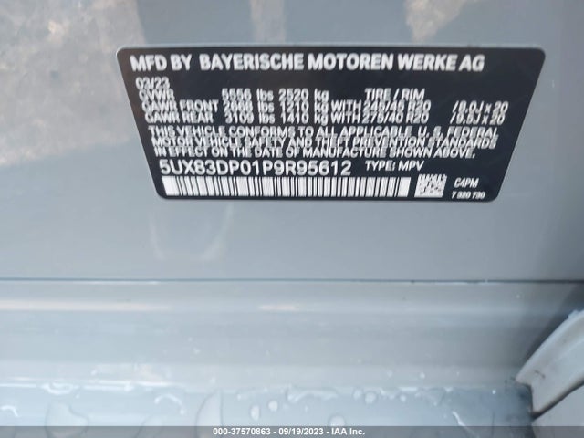 BMW X3 M40i 2023 5UX83DP01P9R95612 Image 9