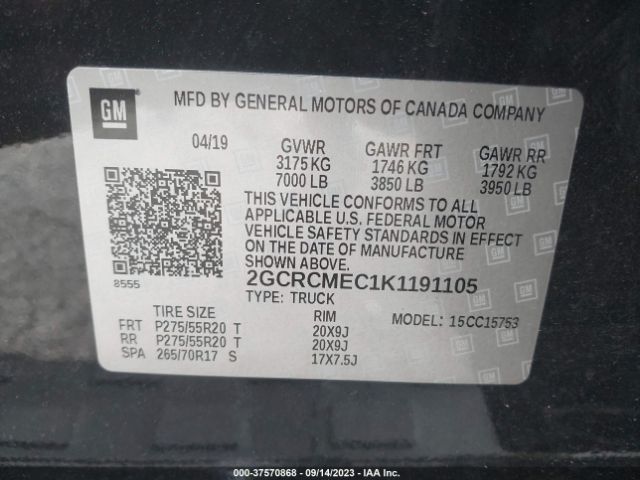 2GCRCMEC1K1191105 Chevrolet Silverado 1500 Ld Silverado Custom