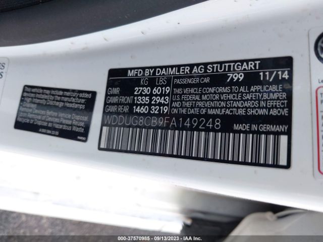 WDDUG8CB9FA149248 Mercedes-Benz S-class S 550