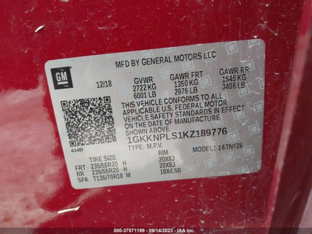 1GKKNPLS1KZ189776 GMC Acadia Denali