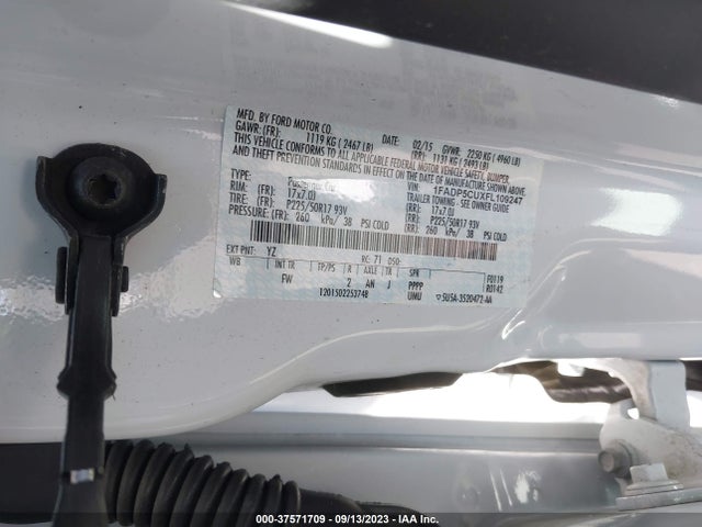2015 FORD C-MAX ENERGI SEL VIN: 1FADP5CUXFL109247