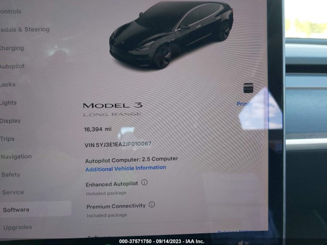2018 Tesla 3, VIN: 5YJ3E1EA2JF010067