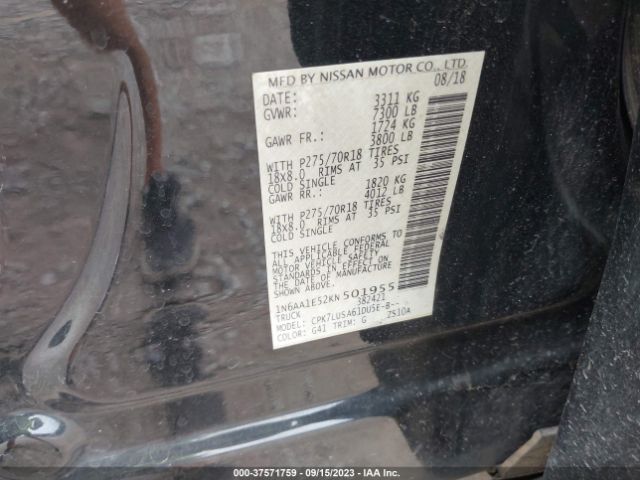 1N6AA1E52KN501955 Nissan Titan Pro-4x