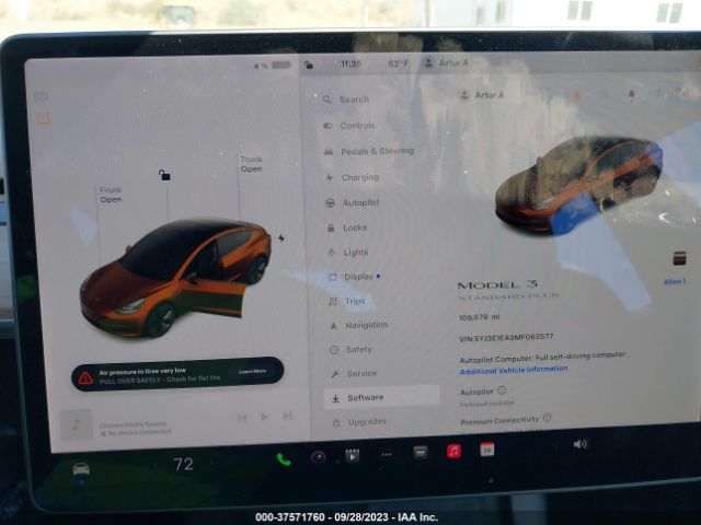 5YJ3E1EA9MF063577 Tesla Model 3 Standard Range Plus