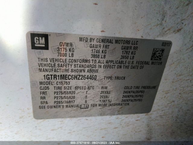 1GTR1MEC6HZ264460 GMC Sierra 1500 Sle