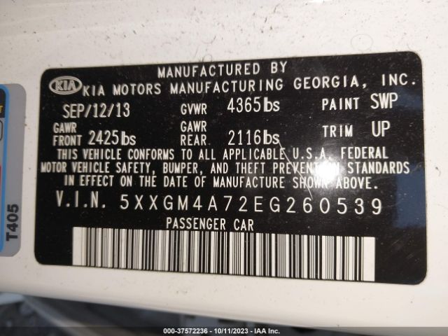 2014 KIA OPTIMA 5XXGM4A72EG260539 Photo 8