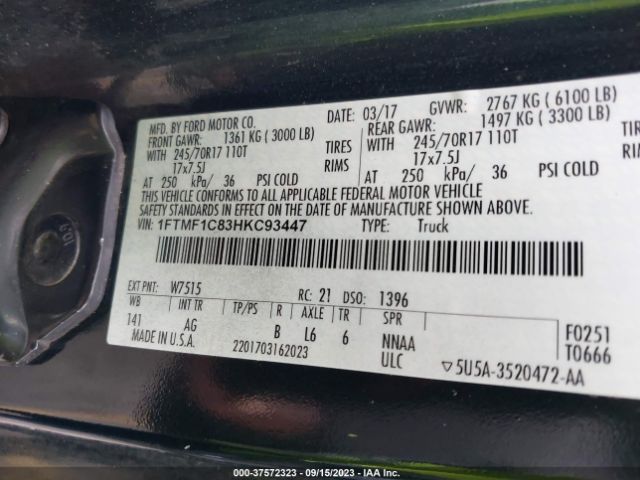 1FTMF1C83HKC93447 Ford F-150 Xl/xlt