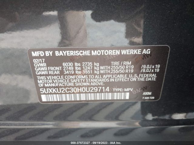 5UXKU2C30H0U29714 BMW X6 Xdrive35i