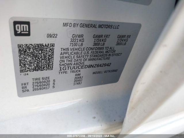 1GTUUCED8NZ642942 GMC Sierra 1500 Elevation