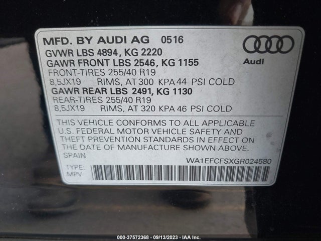 WA1EFCFSXGR024580 Audi Q3 Premium Plus