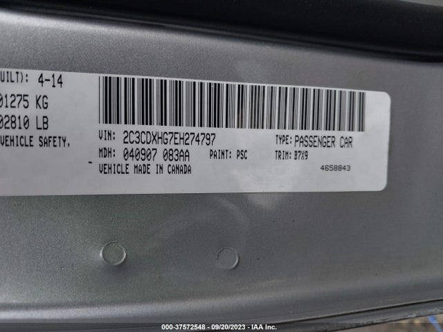 Dodge Charger Sxt 2014 2C3CDXHG7EH274797 Image 15