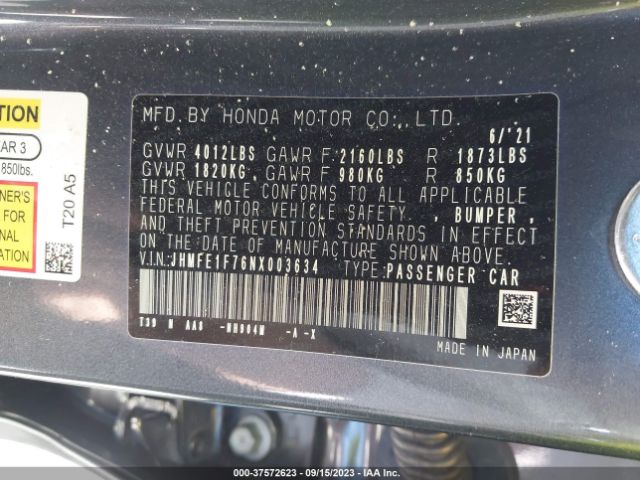 JHMFE1F76NX003634 Honda Civic Sedan Ex