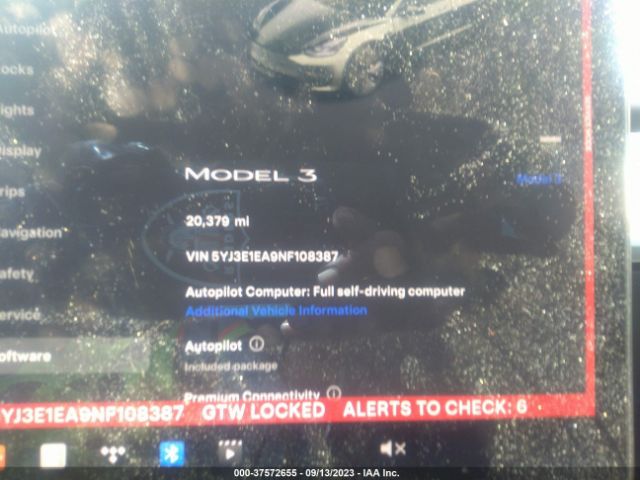 5YJ3E1EA9NF108387 Tesla MODEL 3
