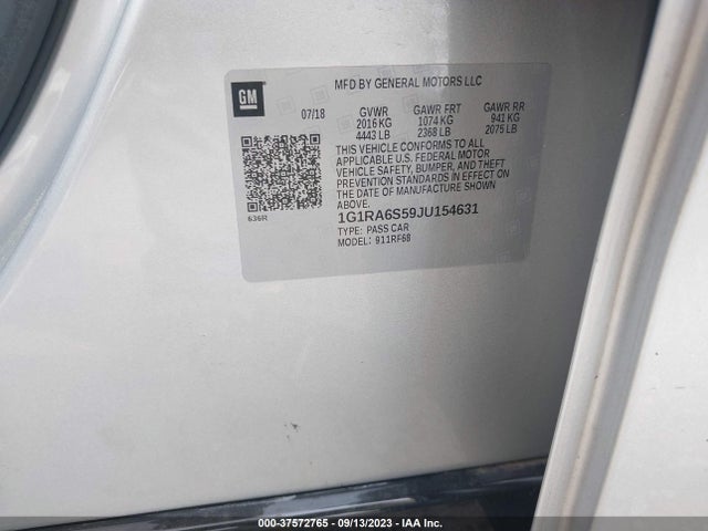 Chevrolet VOLT LT 2018 1G1RA6S59JU154631 Image 9