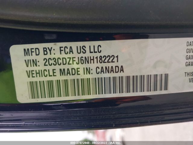2C3CDZFJ6NH182221 Dodge Challenger R/t Scat Pack