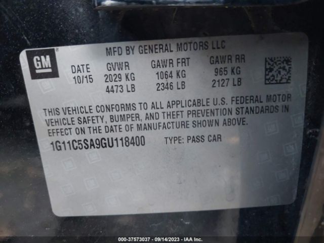 1G11C5SA9GU118400 Chevrolet Malibu Limited Lt