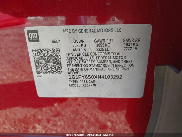 Chevrolet Bolt Euv Lt 2022 1G1FY6S0XN4103292 Image 9