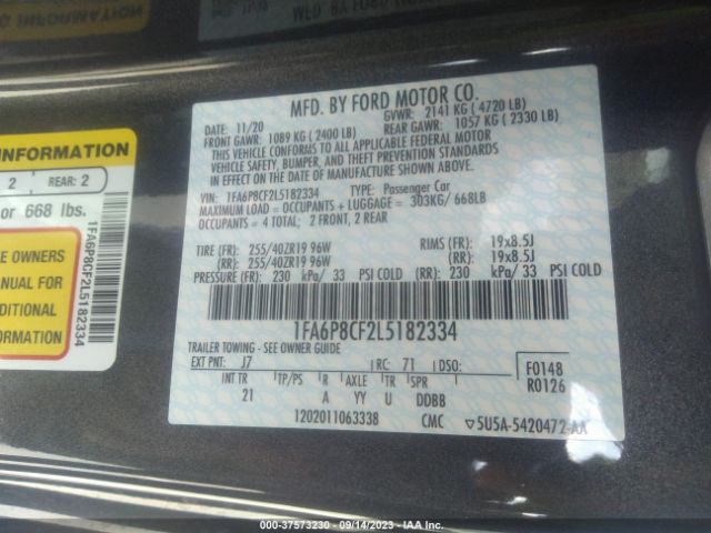 1FA6P8CF2L5182334 Ford MUSTANG GT
