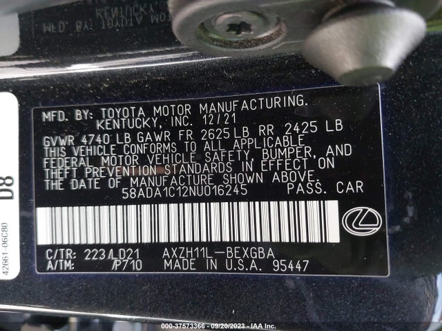 58ADA1C12NU016245 Lexus Es Es 300h