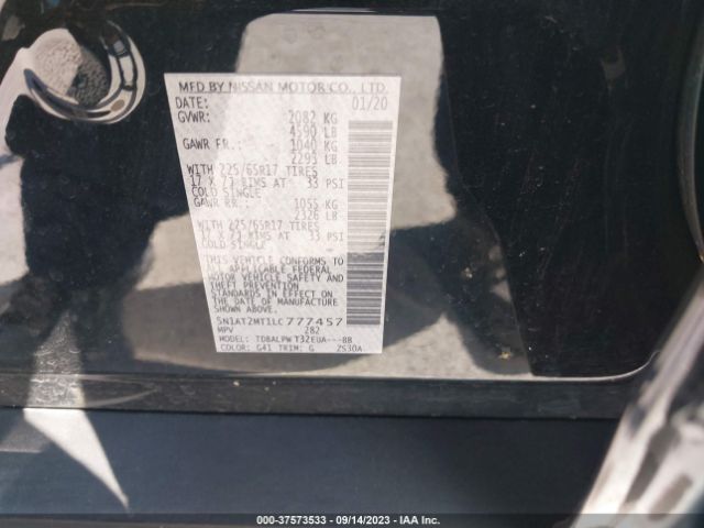 5N1AT2MT1LC777457 Nissan Rogue S Fwd