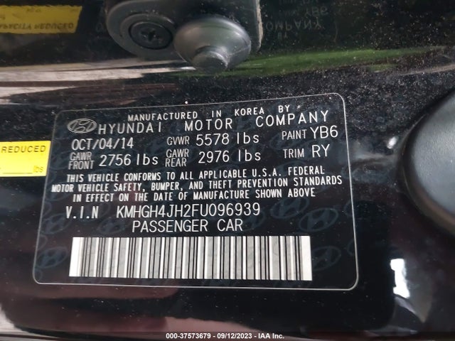 Hyundai Equus Signature/ultimate 2015 KMHGH4JH2FU096939 Image 9