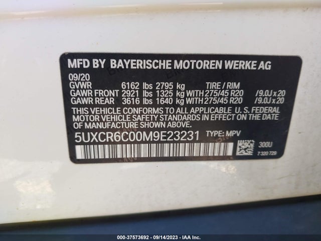 BMW X5 Xdrive40i 2021 аукцион фото