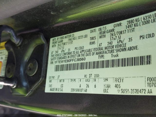1FTEW1E80FFC38560 Ford F-150 Xlt/xl