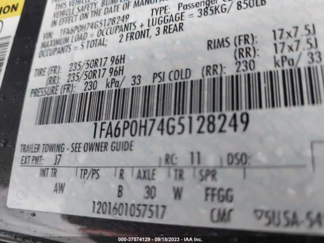 1FA6P0H74G5128249 Ford FUSION SE