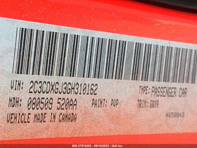 2C3CDXGJ3GH310162 Dodge Charger R/t Scat Pack