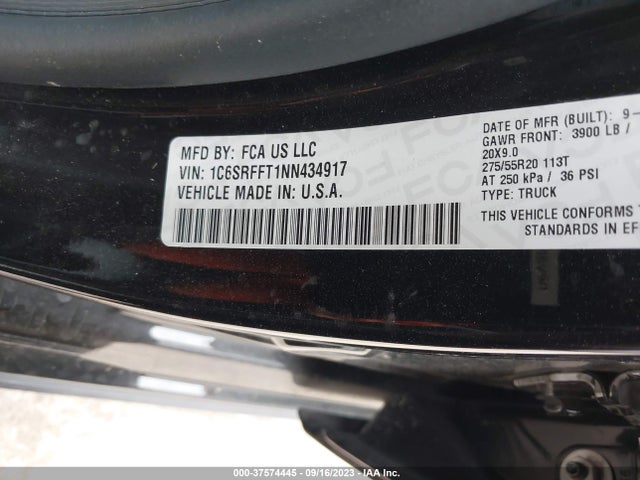 RAM 1500 Big Horn 2022 1C6SRFFT1NN434917 Image 9