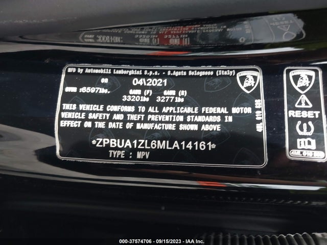 2021 Lamborghini URUS, VIN: ZPBUA1ZL6MLA14161