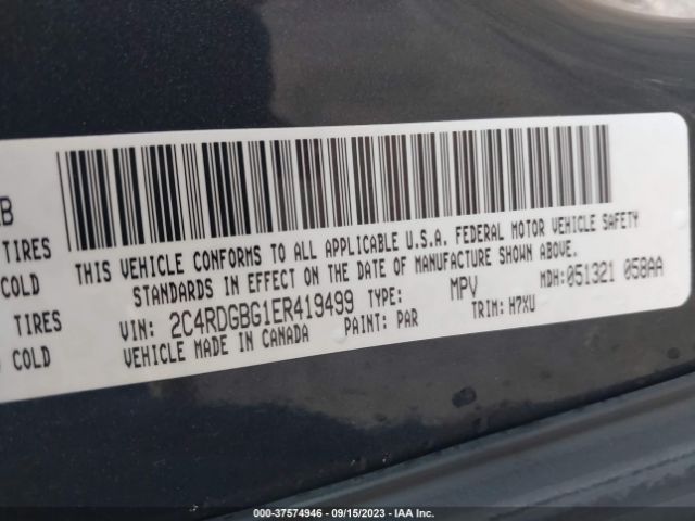 2C4RDGBG1ER419499 Dodge Grand Caravan American Value Pkg